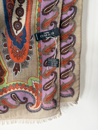 Etro Milano Silk Wool Paisley Scarf - photo 3