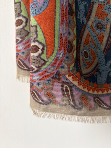 Etro Milano Silk Wool Paisley Scarf - photo 5
