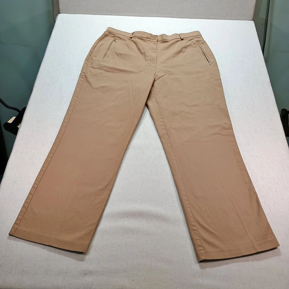 Northern Reflections Tan Casual Pants Stretch Cotton Size 16