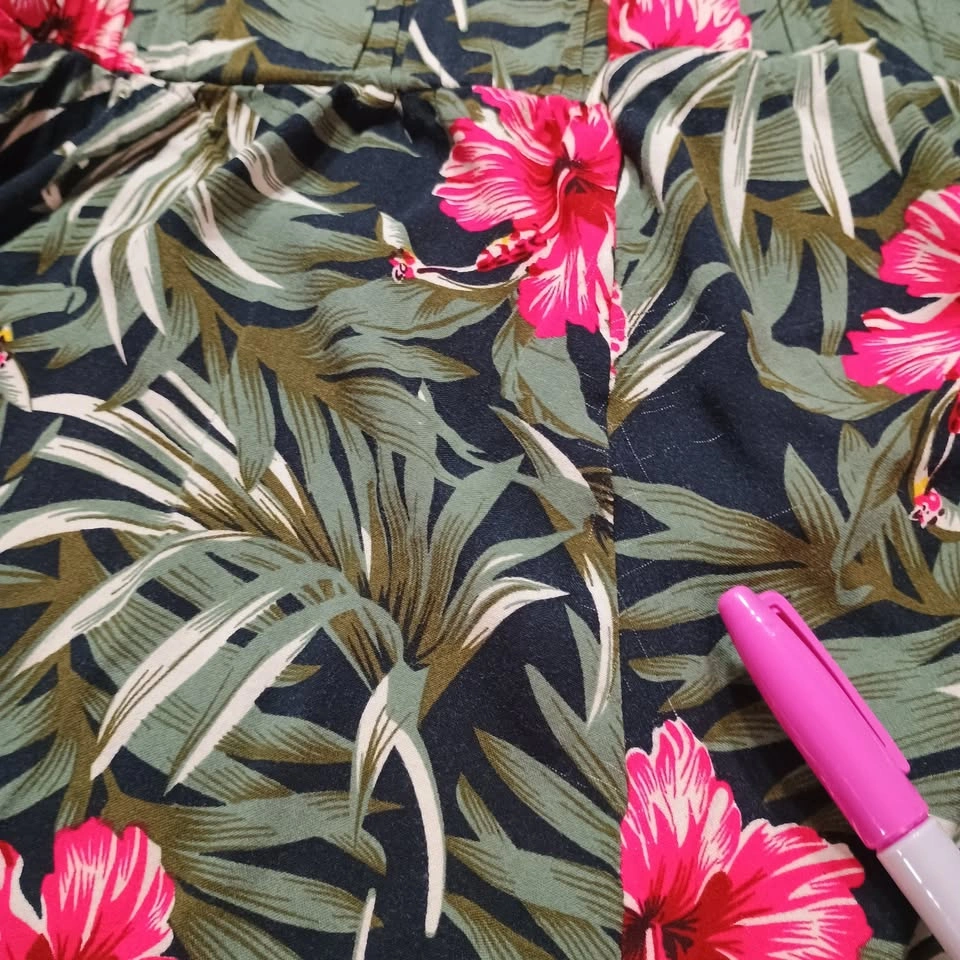 BB Collection Tropical Hibiscus Palm Leaf Wide Leg Pants - photo 4