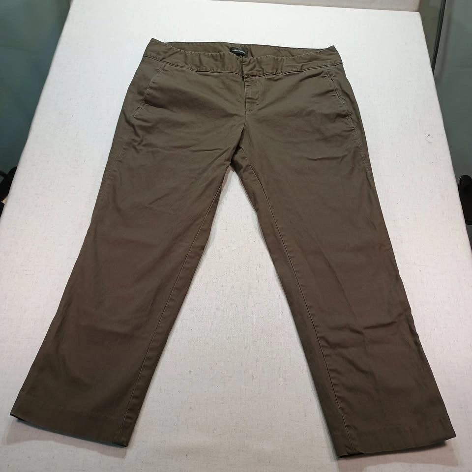 Lord & Taylor Olive Green Stretch Pants Size 16 - photo 2