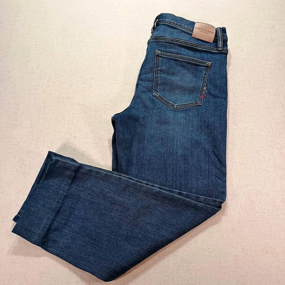 Scotch & Soda Amsterdam Blue Denim, 12 Cropped Wide Leg