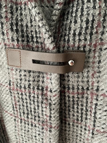 FABIANA FILIPPI Plaid Knit Cape Cardigan Size L - photo 4