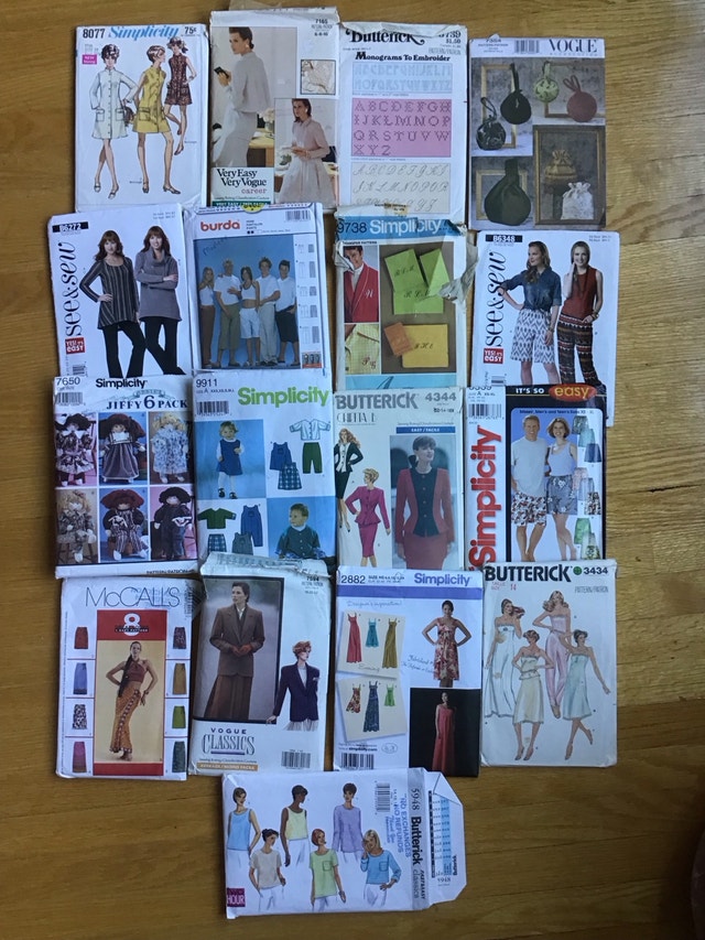 Sewing Patterns Lot of 17 Vintage and Newer