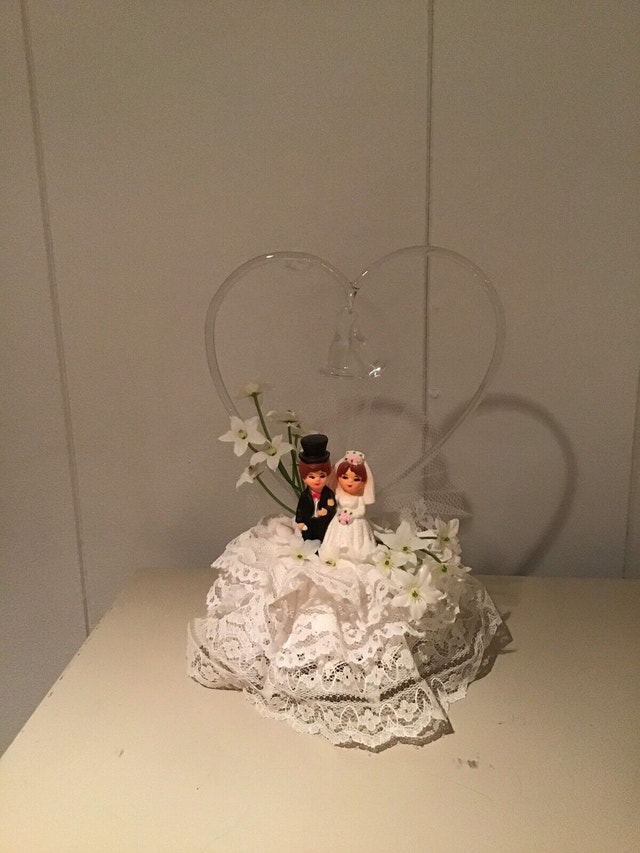 Vintage 1970s-1980s Wedding Cake Topper