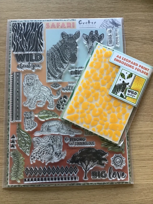Safari Stamp and Embossing Folder Set
