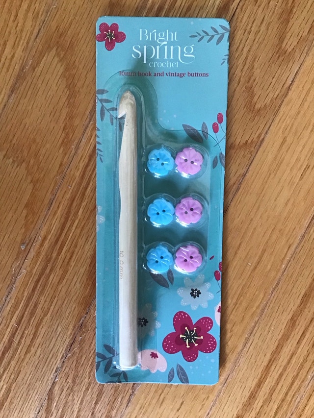 Bright Spring Crochet Hook and Buttons