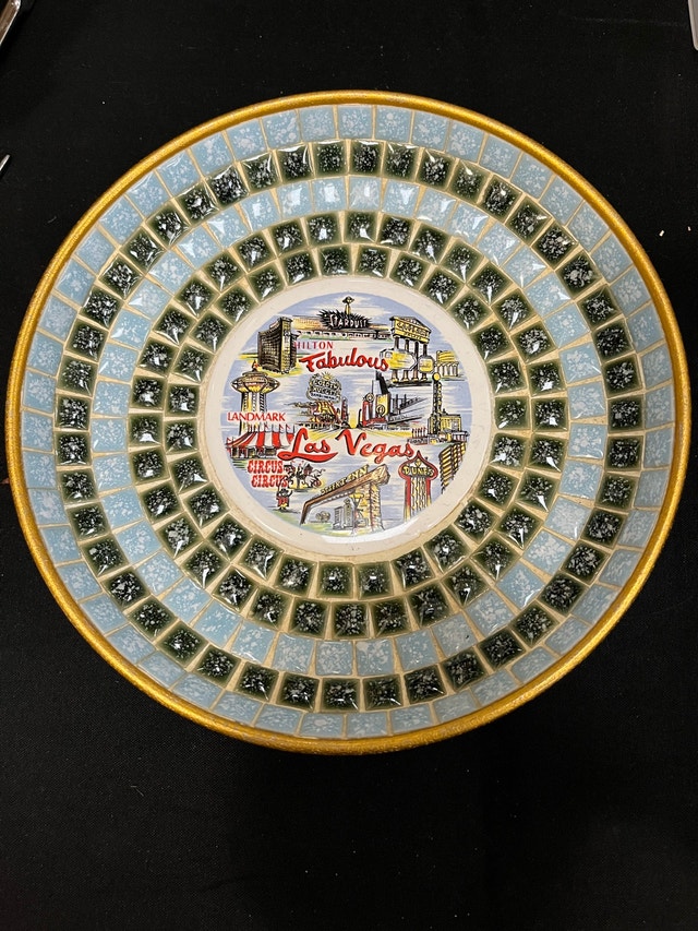 Vintage Las Vegas Mosaic Dish or Ashtray