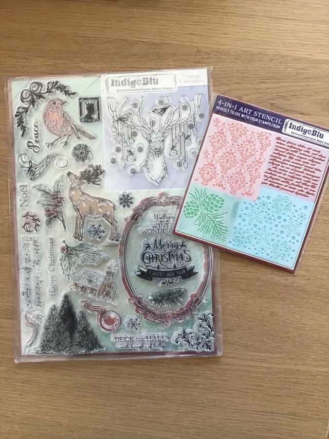 Vintage Christmas Stamps and Stencils by IndigoBlu