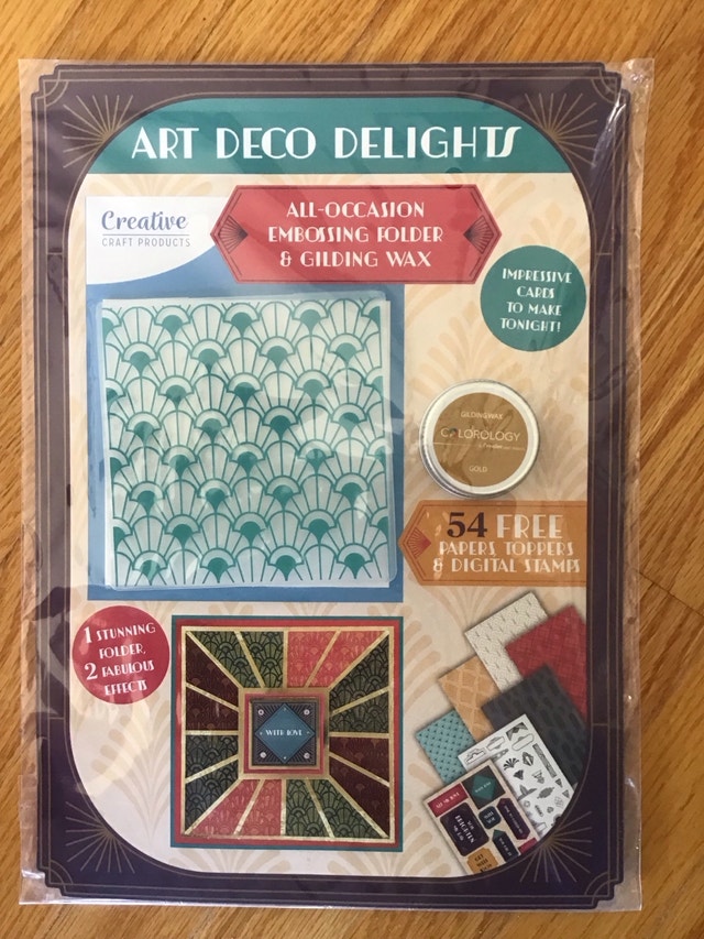 Art Deco Delights Embossing Folder and Gilding Wax