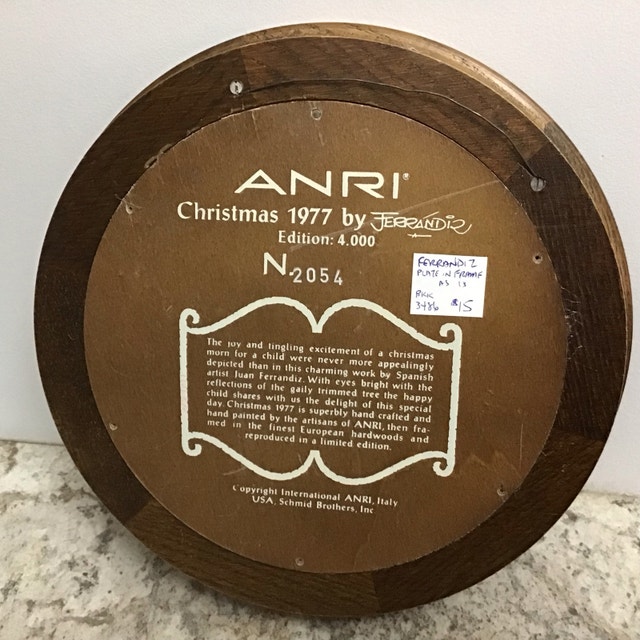 Vintage Ferrandiz Christmas 1977 Plaque - photo 2