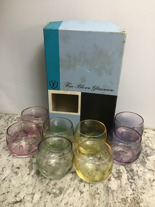 Vintage Federal Glass Roly Poly Glasses