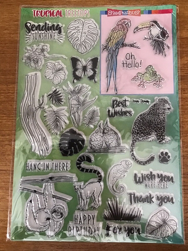 Tropical Treetops stamps and paper set - photo 2