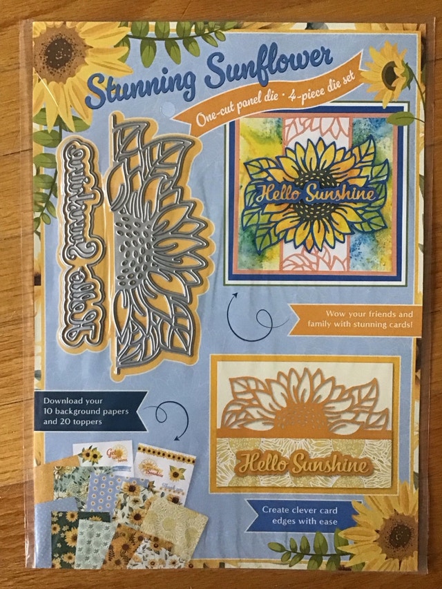 Stunning Sunflower One Cut Panel Die 4 Piece Die Set