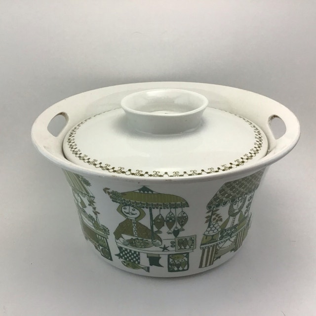 Vintage Figgjo Flint Market Casserole Dish