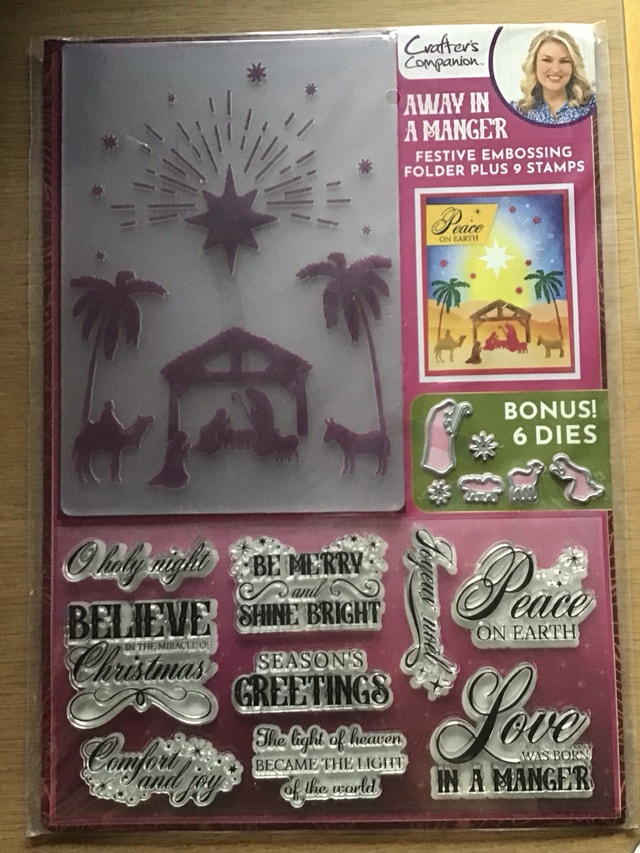 Away in a Manger Embossing Folder Stamps & Dies