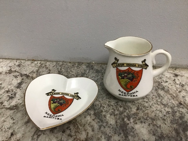 Antique Neepawa Bone China Creamer and Dish