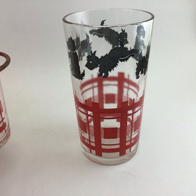 1950s Federal Glass Scotty Dog Glasses in Carrier - photo 2