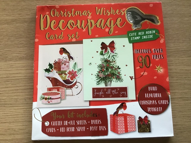 Christmas Wishes Decoupage Card Set
