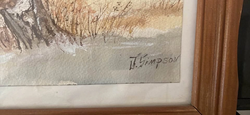 The original watercolor winter landscape in the selected region - photo 2