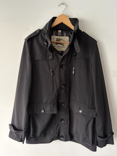 Burberry London Mens Black Utility Jacket Size M