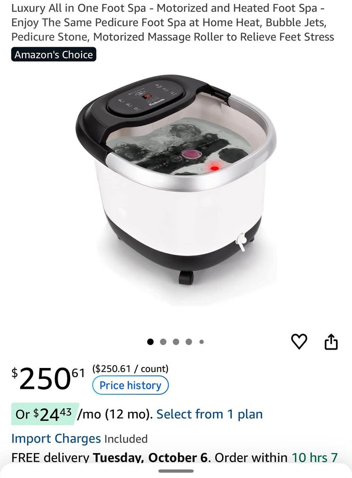 Luxury foot massager and spa