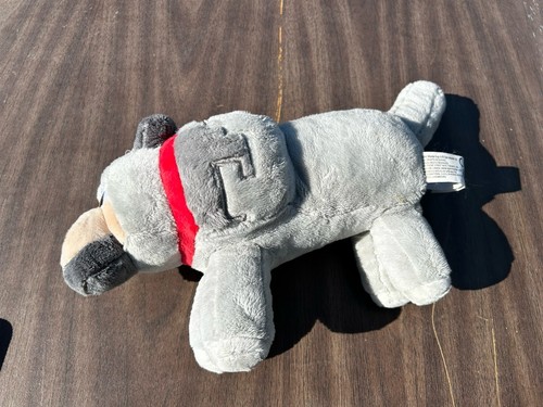2014 Minecraft Gray Wolf Plush Red Collar Mojang Jinx 15" Long