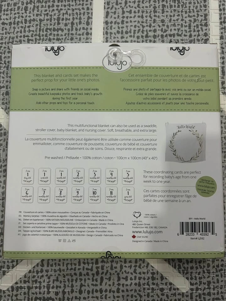Lulujo Baby's First Year Blanket & Cards Set - photo 2