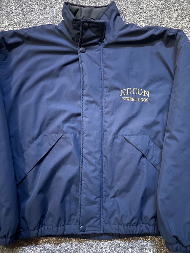 90s Amanati embroidery Edcon power tongs, fleece lined jacket - photo 2