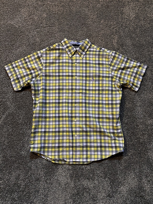 US Polo assn short sleeve plaid button up size XL