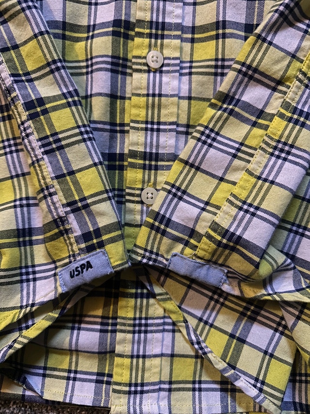 US Polo assn short sleeve plaid button up size XL - photo 4