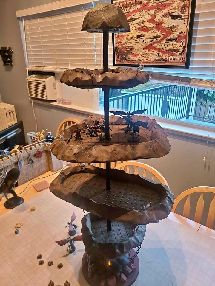 Custom 5-Tier TTRPG Battle Map Terrain Tower