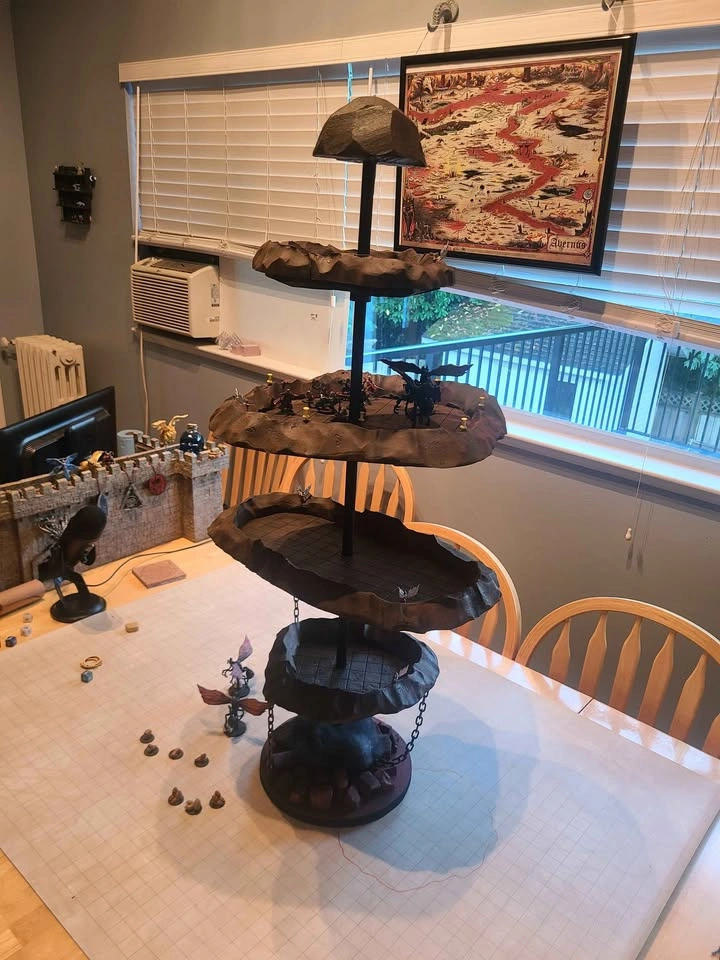 Custom 5-Tier TTRPG Battle Map Terrain Tower - photo 2