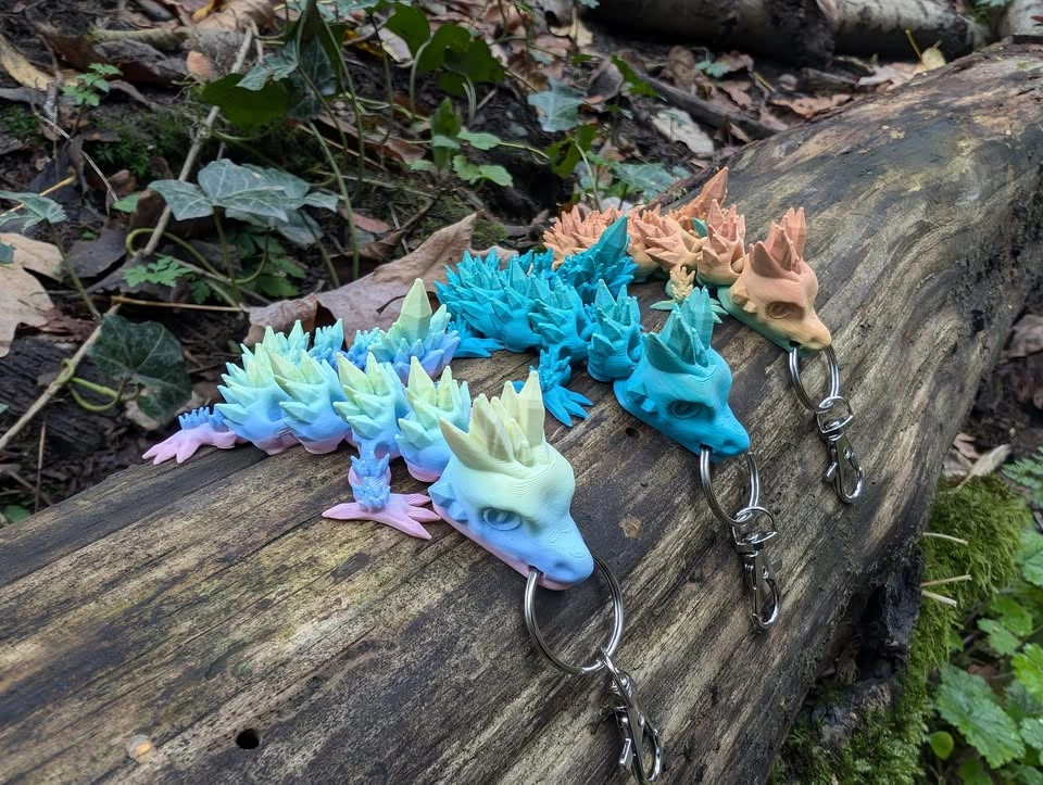 3d printed Dragon keychains