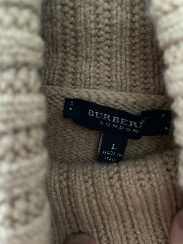 Burberry London Brown Knit Women's Turtleneck Sweater Size L - photo 2
