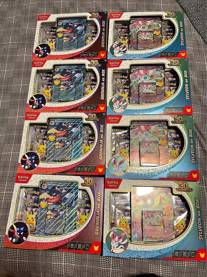 Pokémon Celebrations Greninja ex and Sylveon ex Boxes