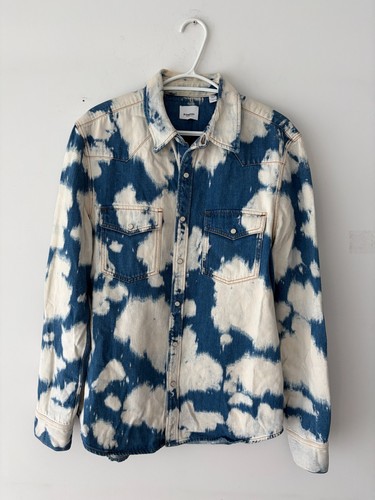 Burberry Denim Bleached Mens Shirt Jacket Size M