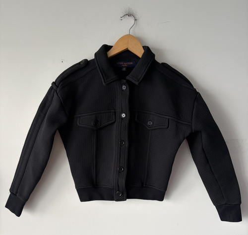 Louis Vuitton Uniform Women's Ribbed Cropped Bomber Jacket Size