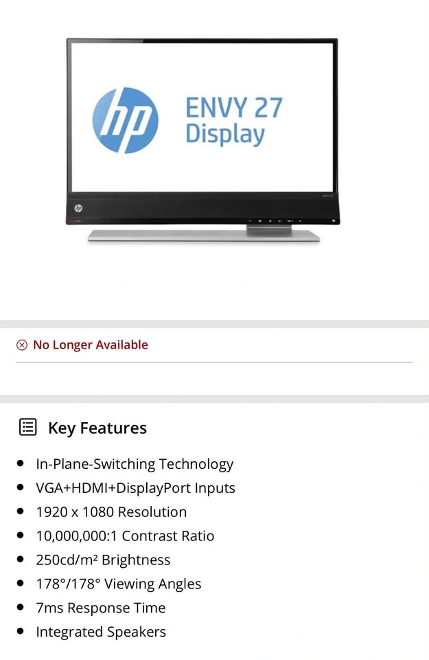 HP ENVY 27 inch monitor - photo 5
