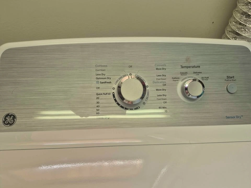 GE 7.2 cu.ft. Top Load Electric Dryer GTD40EBMRWS - photo 2