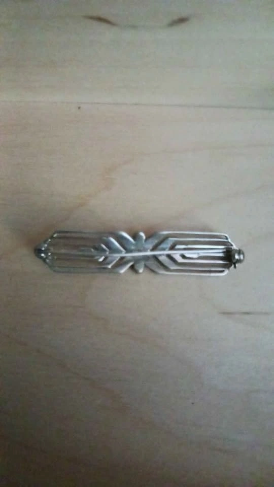 BIRKS Sterling Silver Art Deco Style Brooch - photo 2