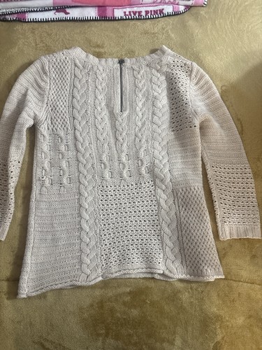 Velvet by Graham & Spencer Women's S Beige Cable-Knit Wool Cashm - photo 2