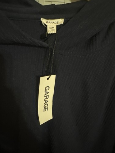 Garage Eco Women's Navy Blue Pullover Hoodie M Stretch Logo Knit - photo 2