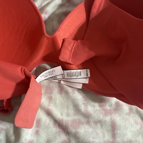 Victoria's Secret T-Shirt Bra Coral Microfiber Padded Underwire - photo 2