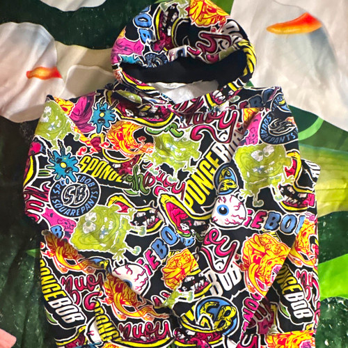 H&M SpongeBob SquarePants Boys Multicolor Fleece Hoodie 13-14Y