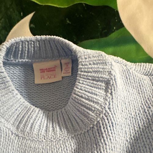 The Children's Place Hello Kitty Light Blue Cotton Pullover Crew