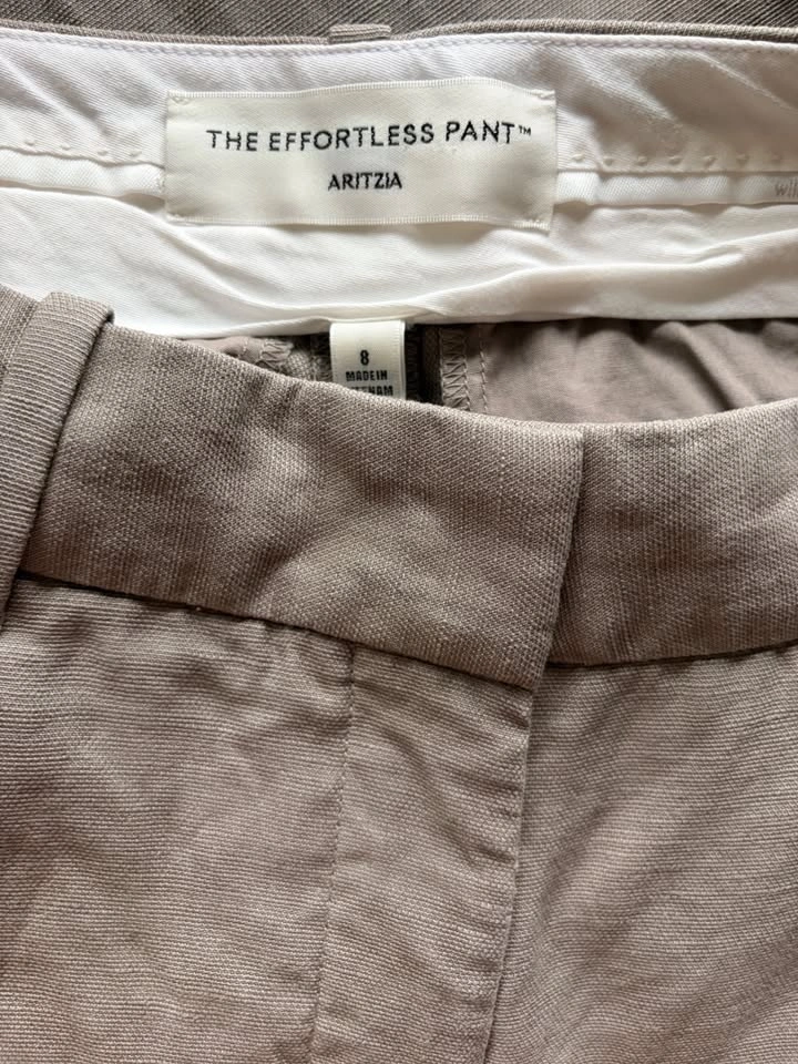 Aritzia Effortless Pants Linen (size 8) - photo 3