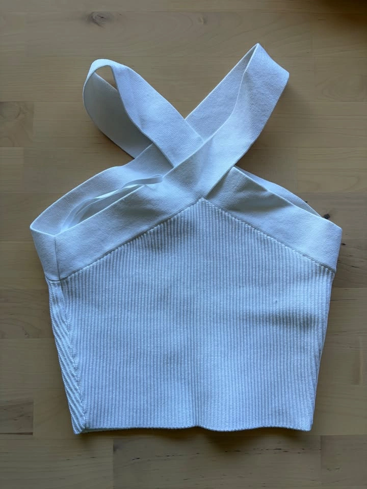 Babaton White Ribbed Top - photo 2