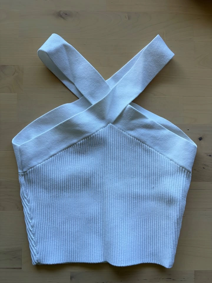 Babaton White Ribbed Top - photo 3