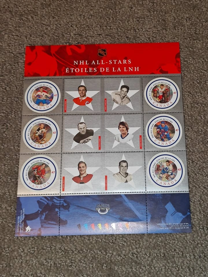 2001 Canada Post NHL All-Stars Souvenir Stamp Sheet & Folder - photo 5
